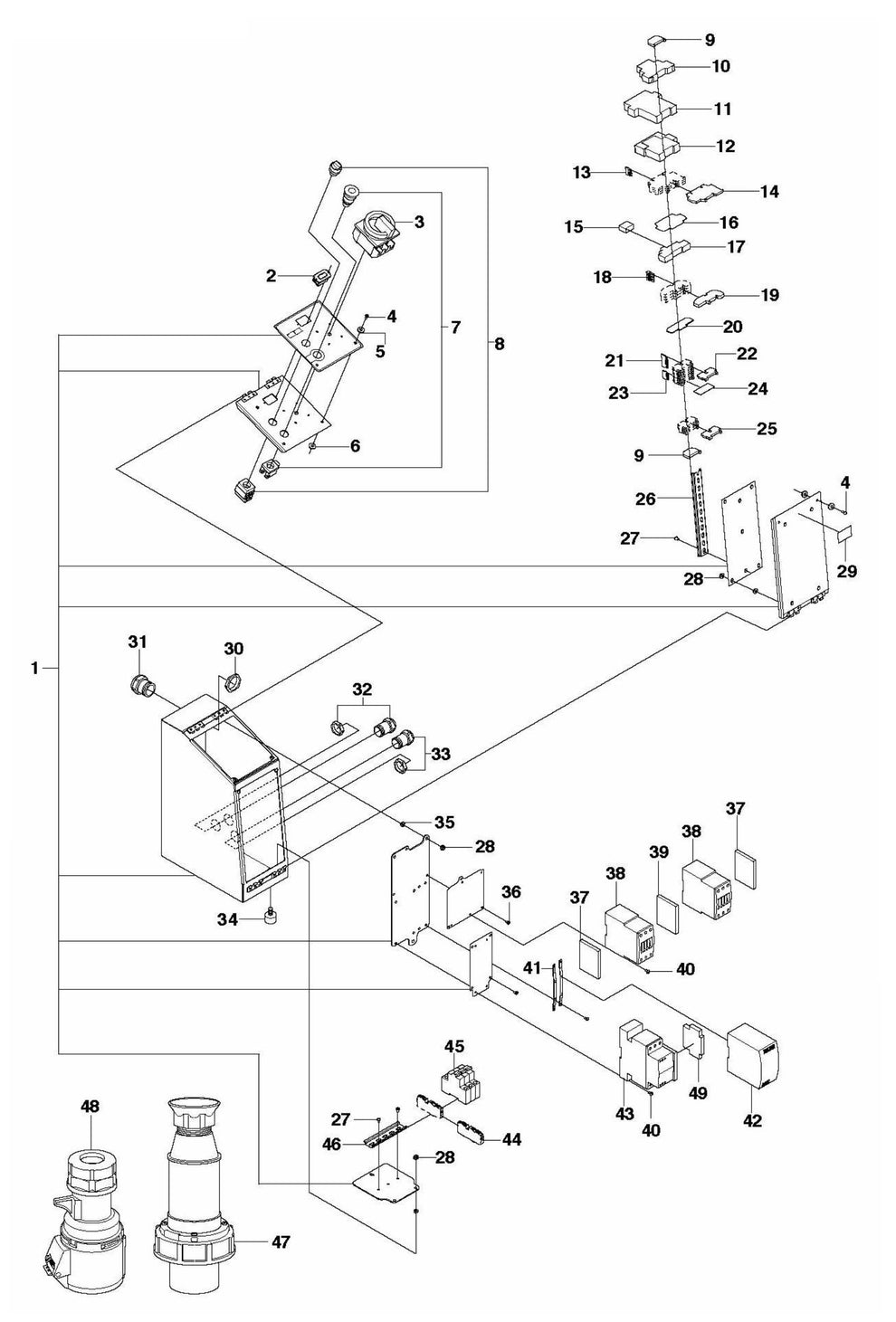 DXR 310 Electrical Assembly-1 Parts by Husqvarna