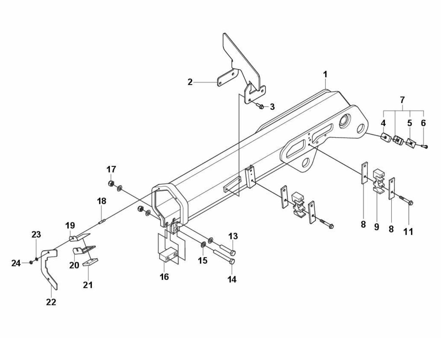 DXR 310 Arm Two Assembly-1 Parts by Husqvarna