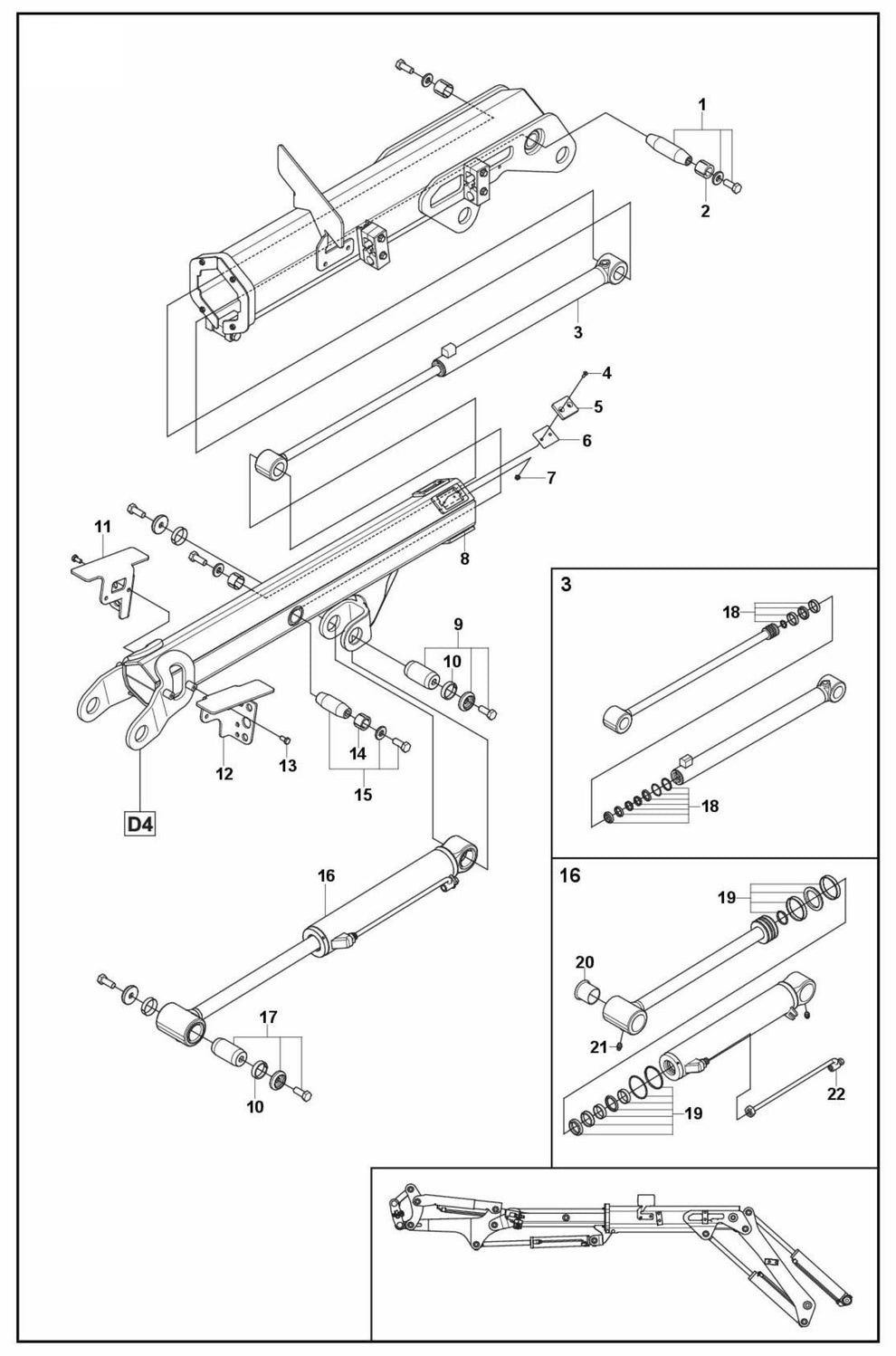 DXR 310 Arm Two Assembly-2 Parts by Husqvarna