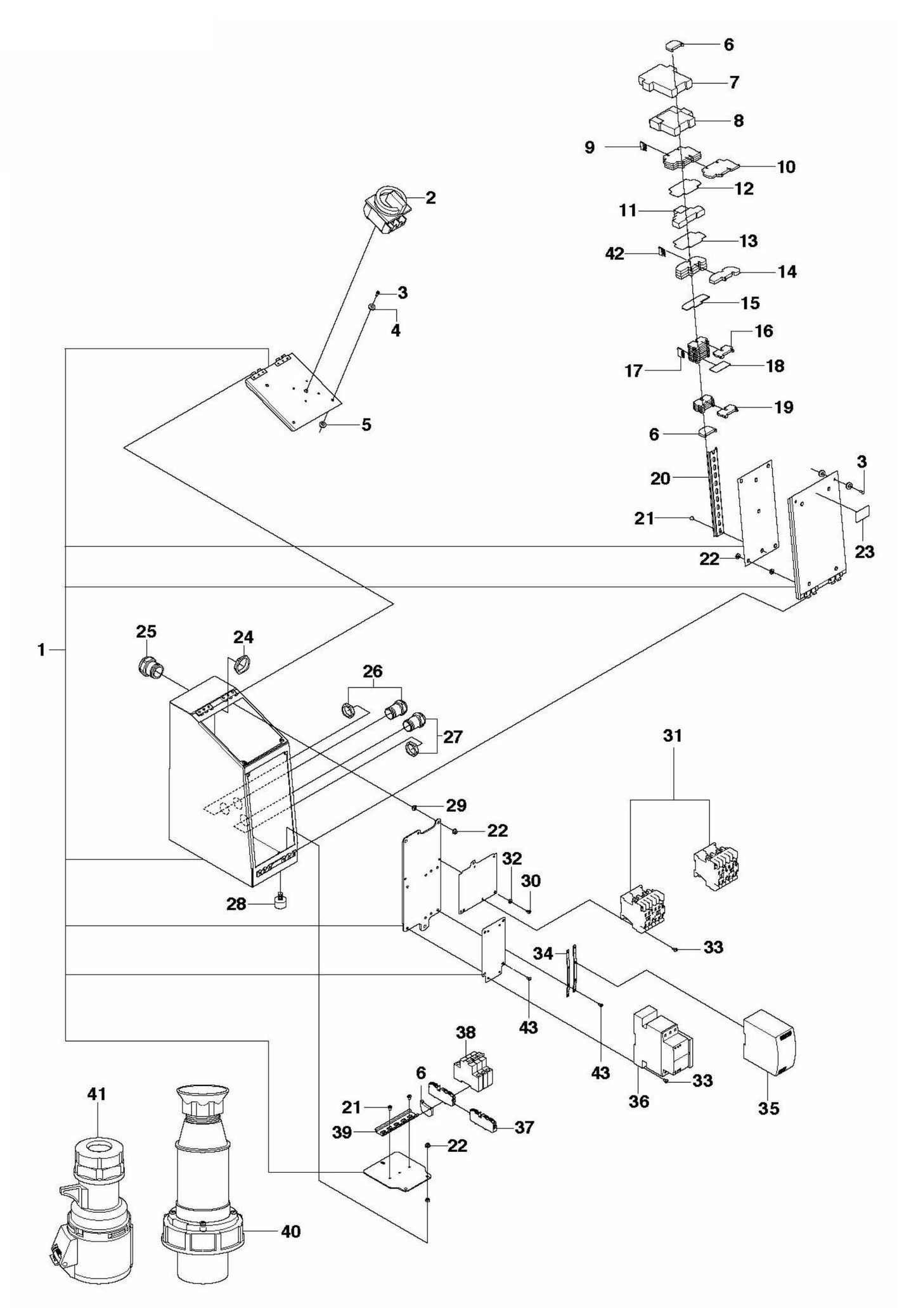 DXR 310 Electrical Assembly-2 Parts by Husqvarna
