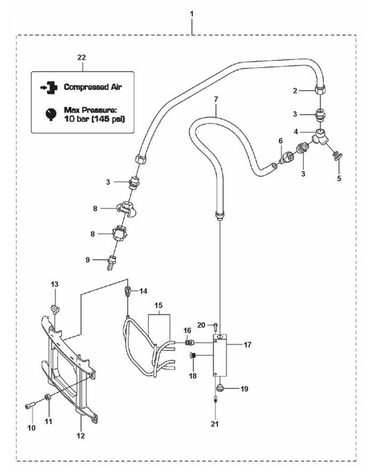 DXR 310 Cooling Package Assembly Parts by Husqvarna