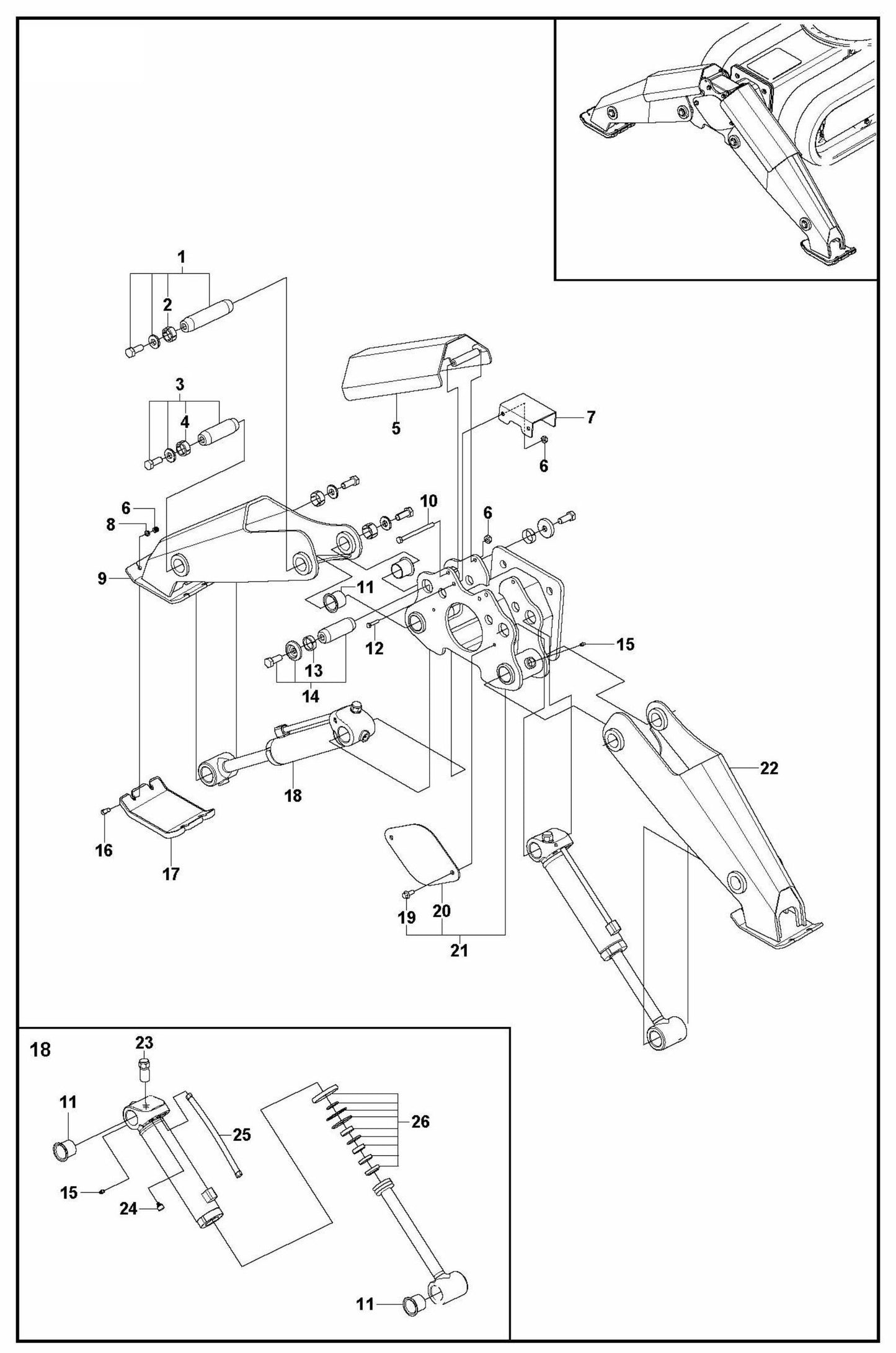 DXR 310 Support Legs Assembly-1 Parts by Husqvarna