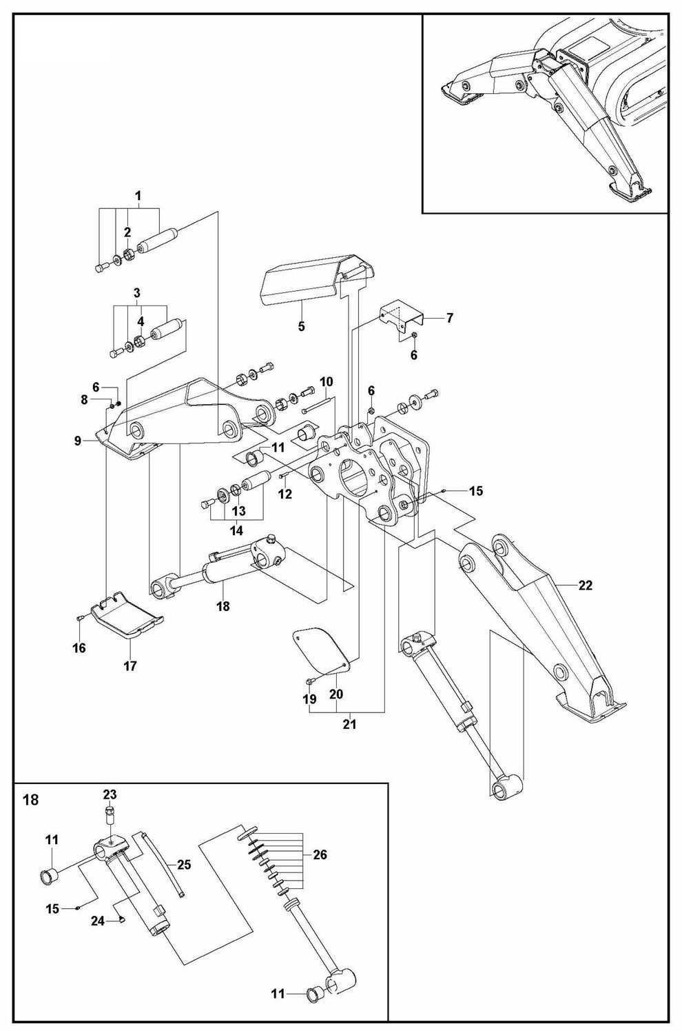 DXR 310 Support Legs Assembly-1 Parts by Husqvarna