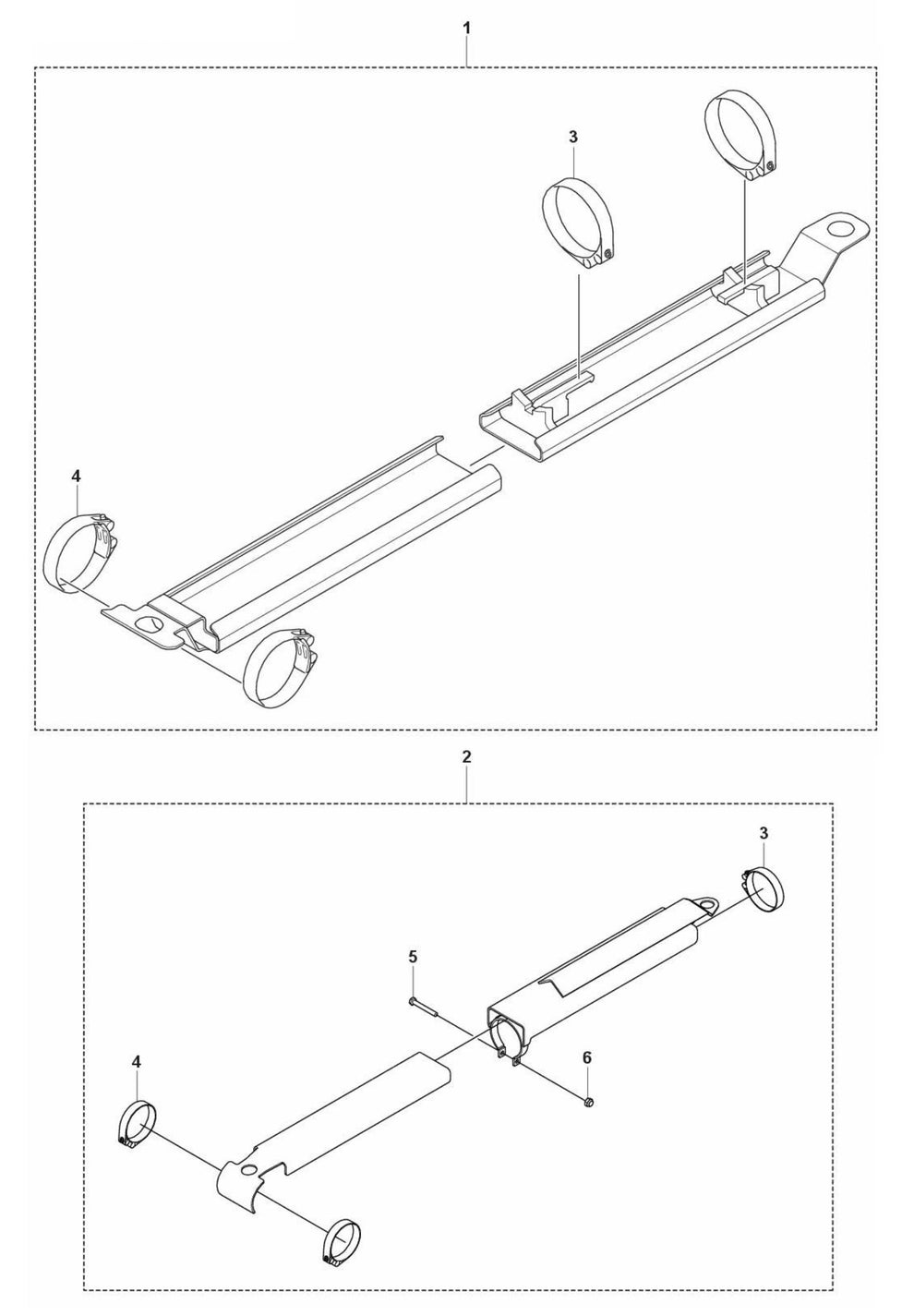 DXR 310 Cylinder Protection Assembly Parts by Husqvarna