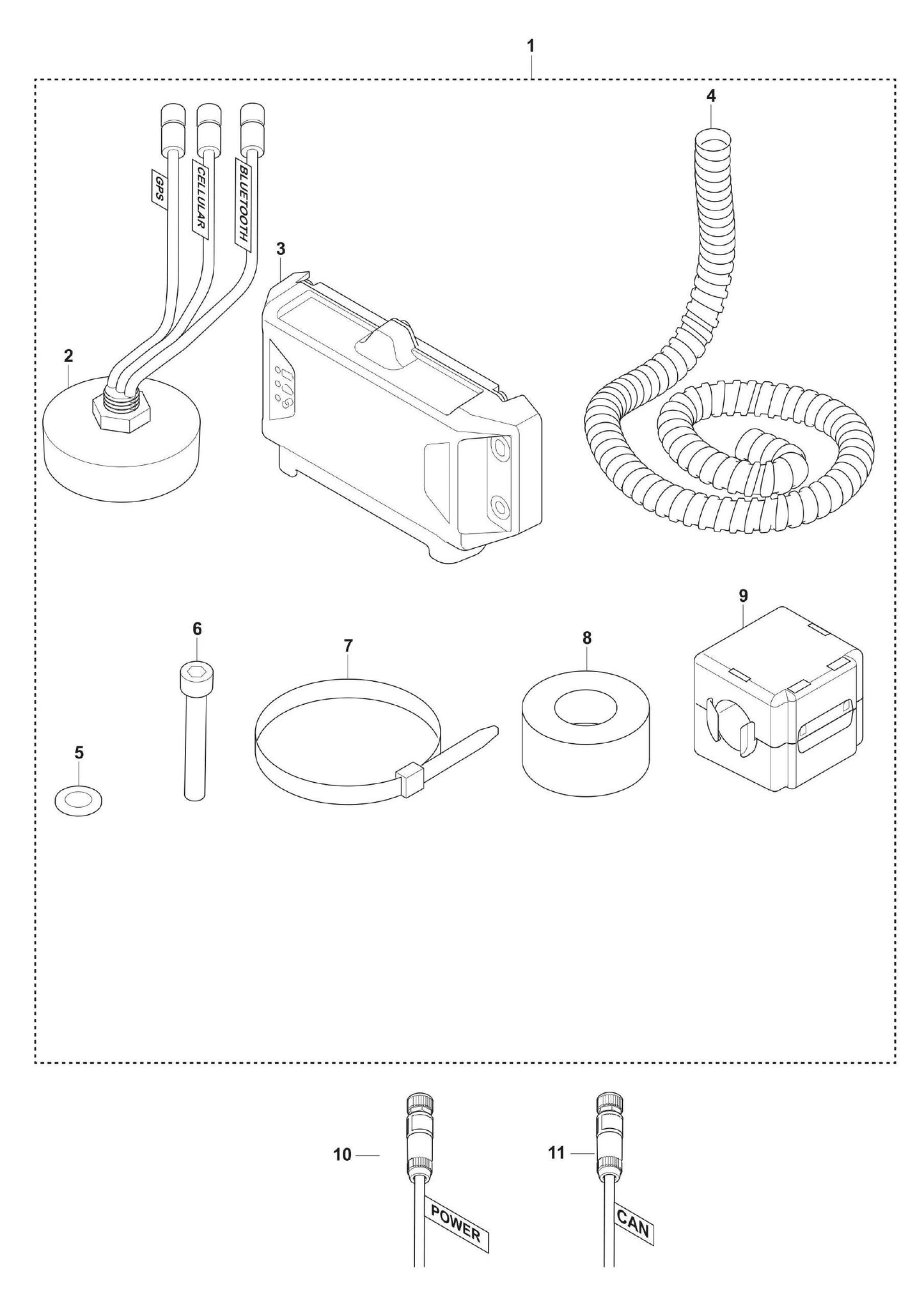 DXR 95 HCM 500 Connectivity Assembly Parts by Husqvarna