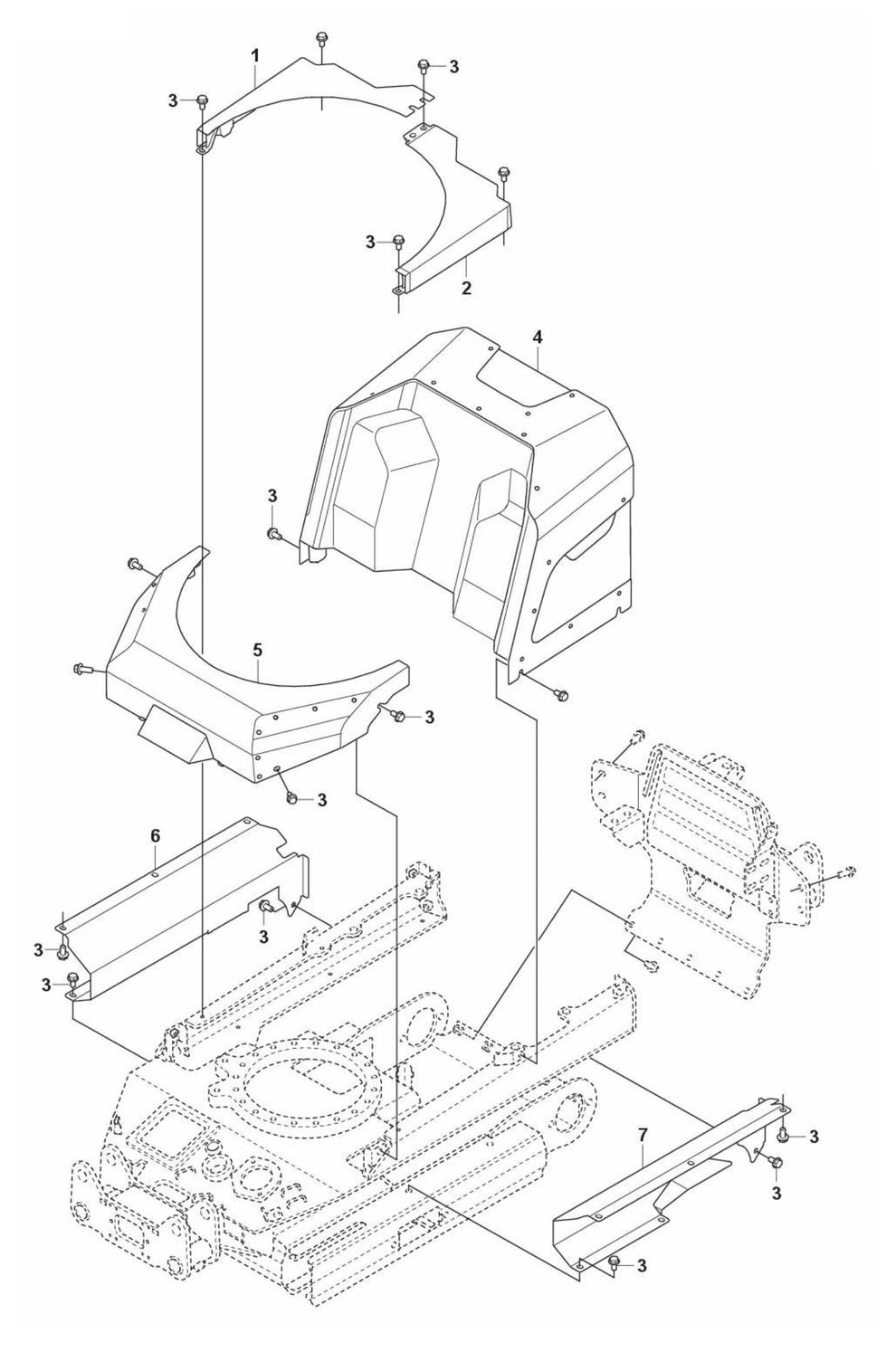 DXR 95 Cover Assembly Parts by Husqvarna