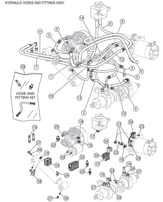 Hydraulic Hoses And Fittings Assembly Parts-SP403016, SP403020, SP403026, SP403030 DEUTZ F2L2011 DIESEL ENGINE