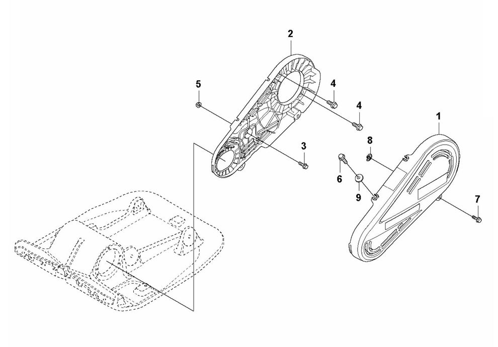 LFV 100 Belt Guard-Hatz Assembly Parts by Husqvarna