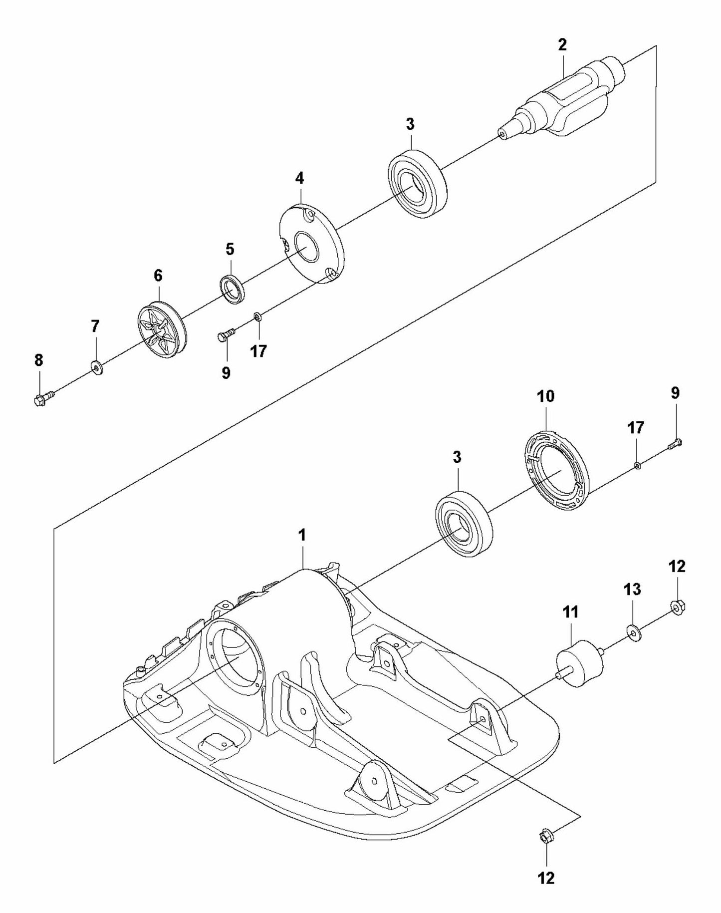 LFV 100 D Ground Plate Installation Assembly Parts by Husqvarna