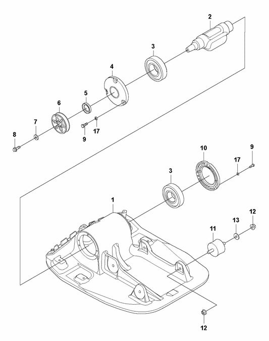 LFV 100 D Ground Plate Installation Assembly Parts by Husqvarna