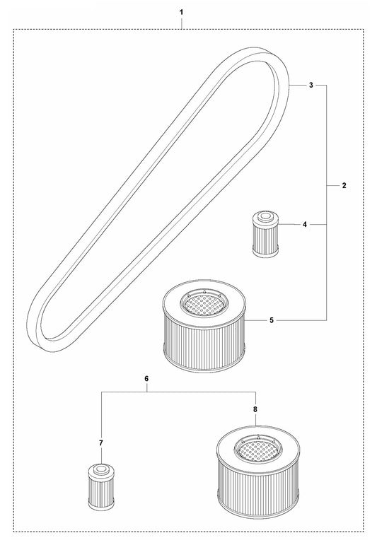 LFV 100 D Start Up Kit-Hatz Assembly Parts by Husqvarna
