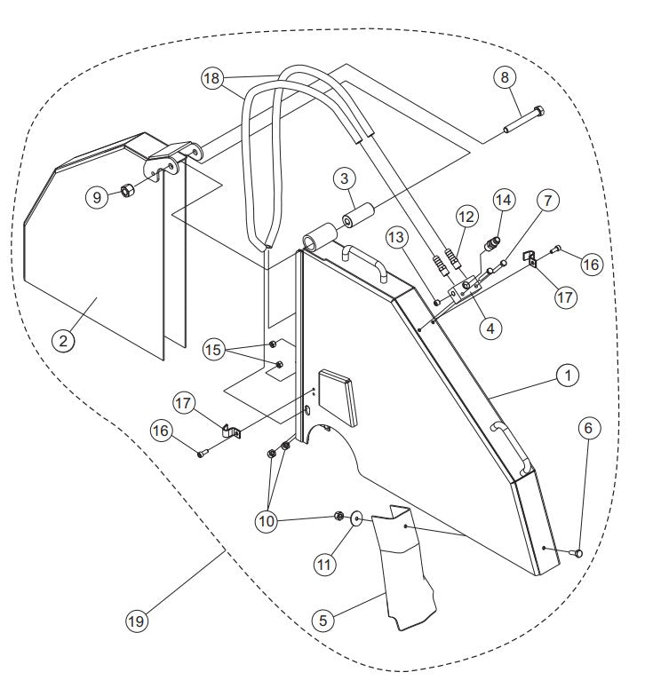 30" Blade Guard Assembly Parts-SP403016, SP403020, SP403026, SP403030 DEUTZ F2L2011 DIESEL ENGINE