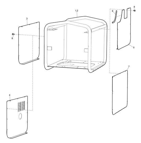 CFG 25 and CFD 33 Protective Frame Assembly Parts by Husqvarna