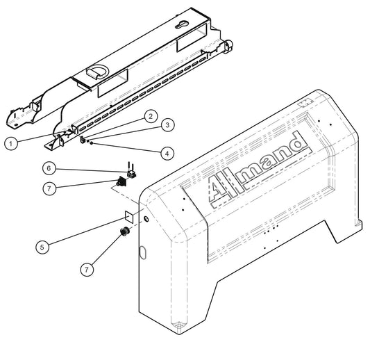 CE V-Series Night Lite Pro II E-Stop Parts By Allmand