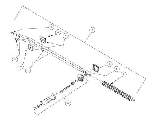BE HW3513HAD Pressure Washer Dual Lance Assembly Parts by BE Power Equipment
