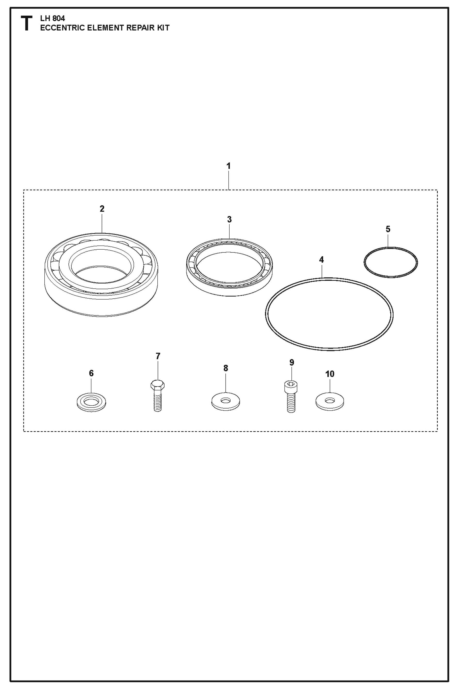 Eccentric Element Repair Kit Parts For LH 804 By Husqvarna
