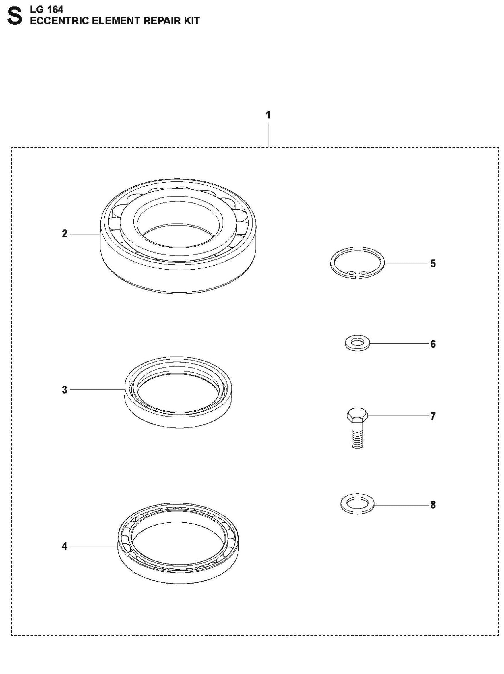 Eccentric Element Repair Kit Parts For LG 164 Petrol By Husqvarna