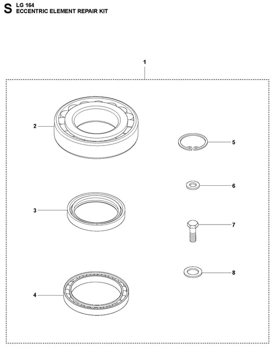 Eccentric Element Repair Kit Parts For LG 164 Petrol By Husqvarna