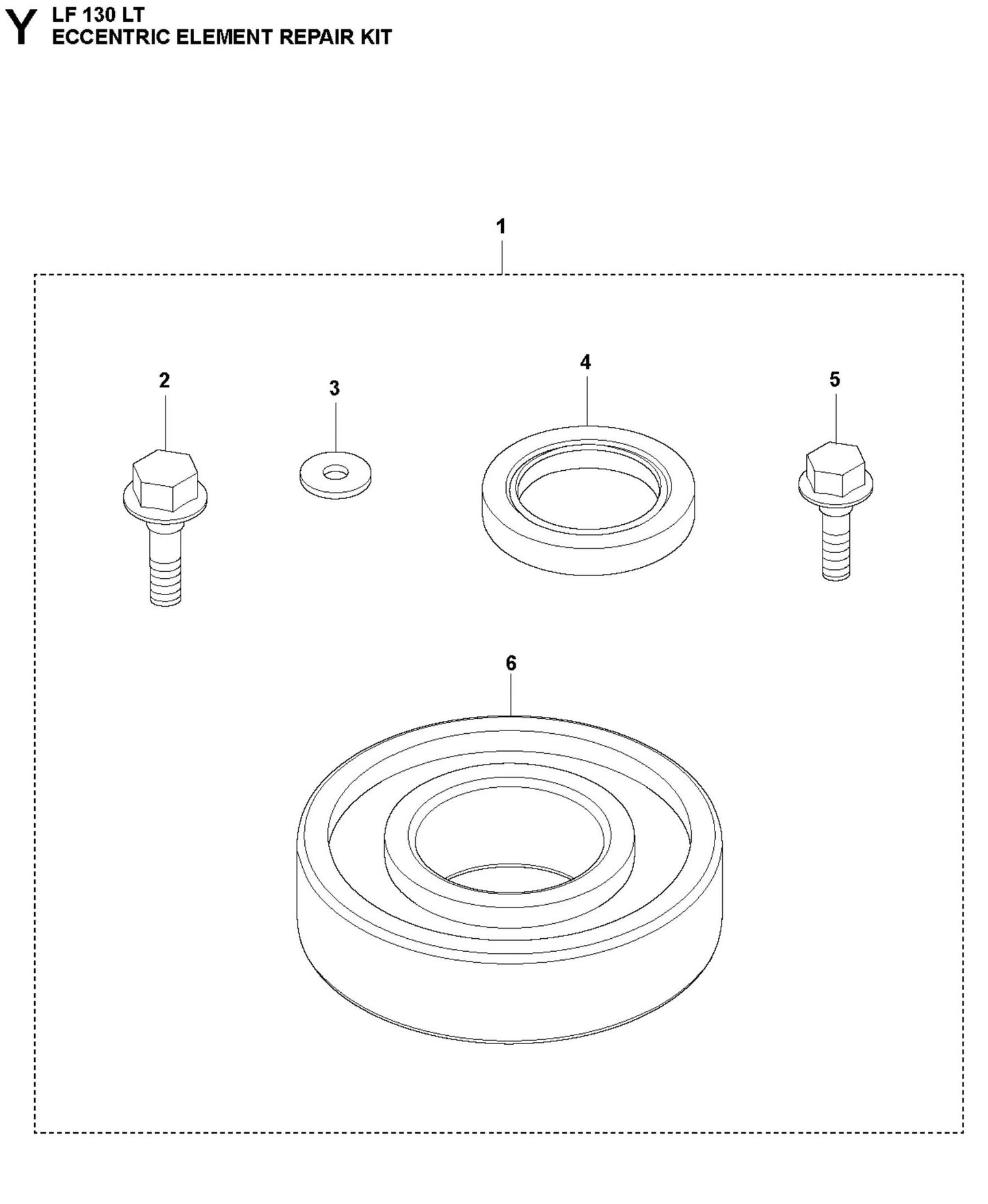 Eccentric Element Repair Kit Parts For LF 130 LT Diesel By Husqvarna