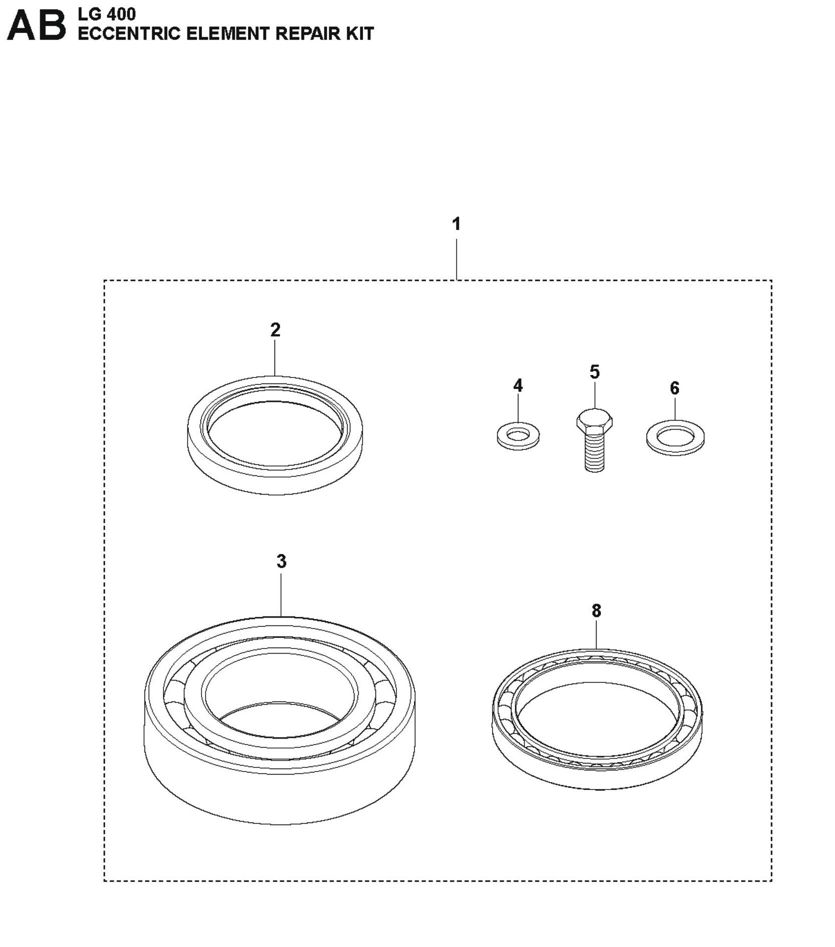 Eccentric Element Repair Kit Parts For LG 400 Petrol By Husqvarna