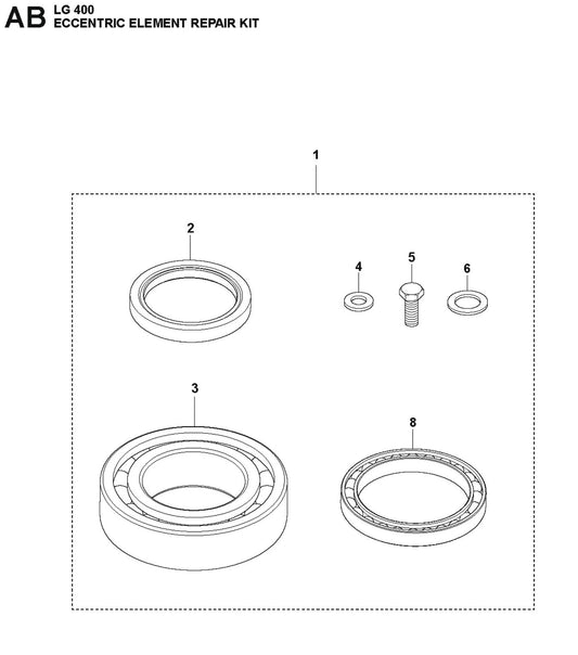 Eccentric Element Repair Kit Parts For LG 400 Petrol By Husqvarna
