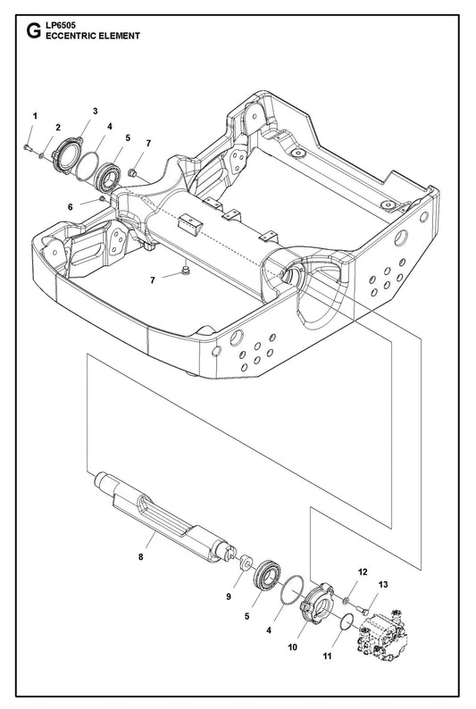 Eccentric Element Parts For LP 6505 Walk Behind Roller By Husqvarna