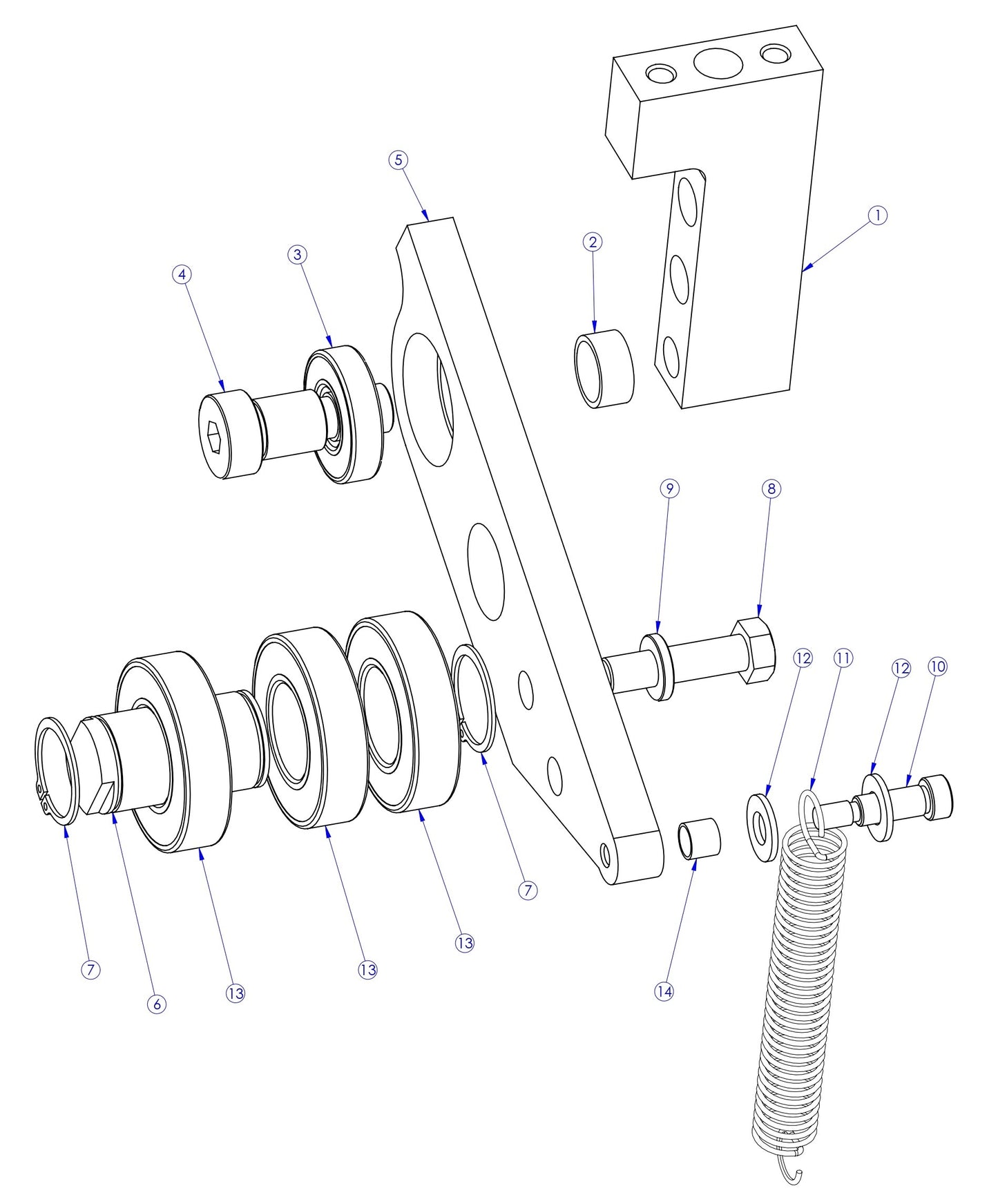 Soff Cut GX4200 Pump Idler Pulley Assembly Parts by Husqvarna