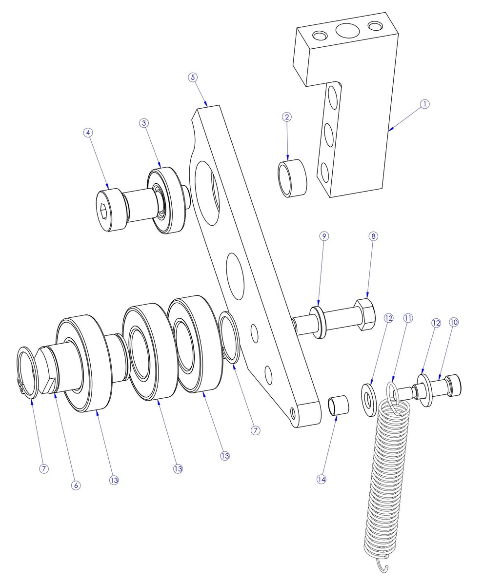 Soff Cut GX4200 Pump Idler Pulley Assembly Parts by Husqvarna