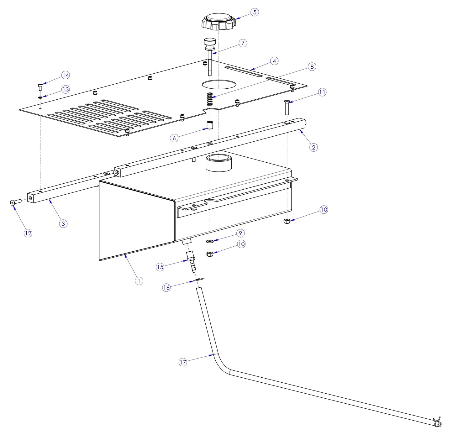 Soff Cut GX4200 Fuel Tank Assembly Parts by Husqvarna