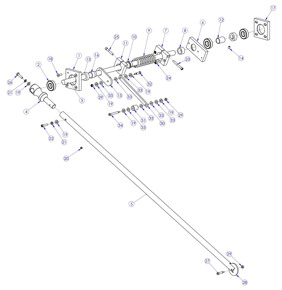 Soff Cut GX4200 Guide Arm Assembly Parts by Husqvarna