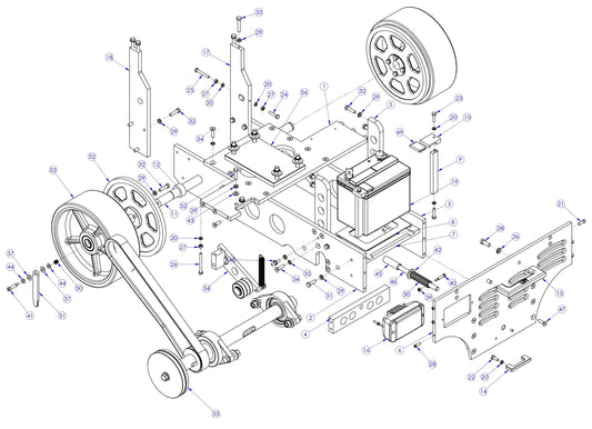 Soff Cut GX4200 MainFrame Assembly Parts by Husqvarna