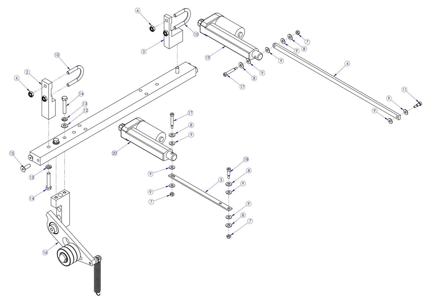 Soff Cut GX4200 Pump Cross Bar Assembly Parts by Husqvarna
