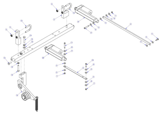 Soff Cut GX4200 Pump Cross Bar Assembly Parts by Husqvarna