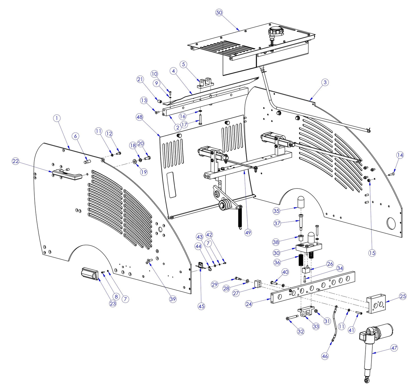 Soff Cut GX4200 Panel Assembly Parts by Husqvarna