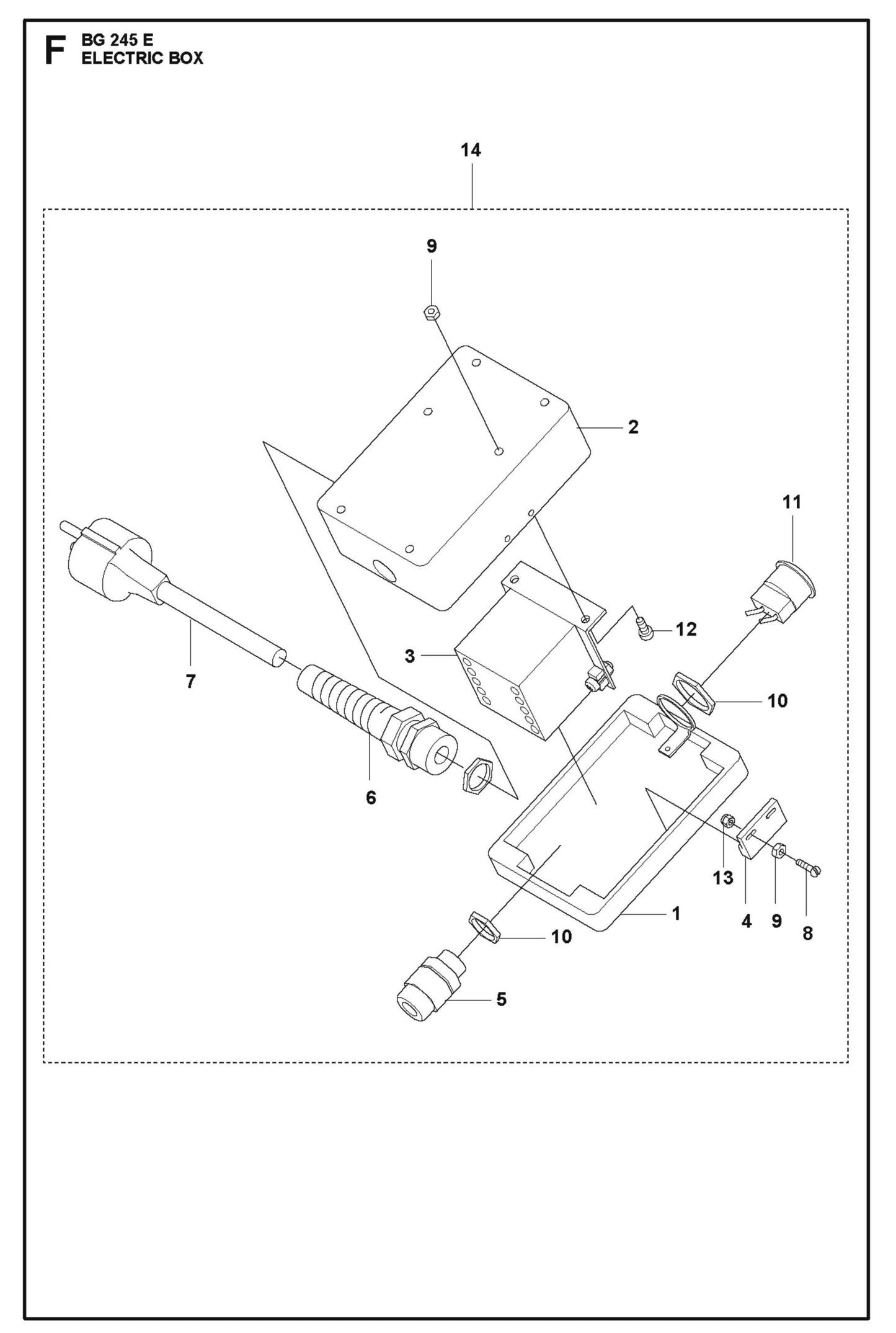 Electric Box Parts For BG 245 E By Husqvarna