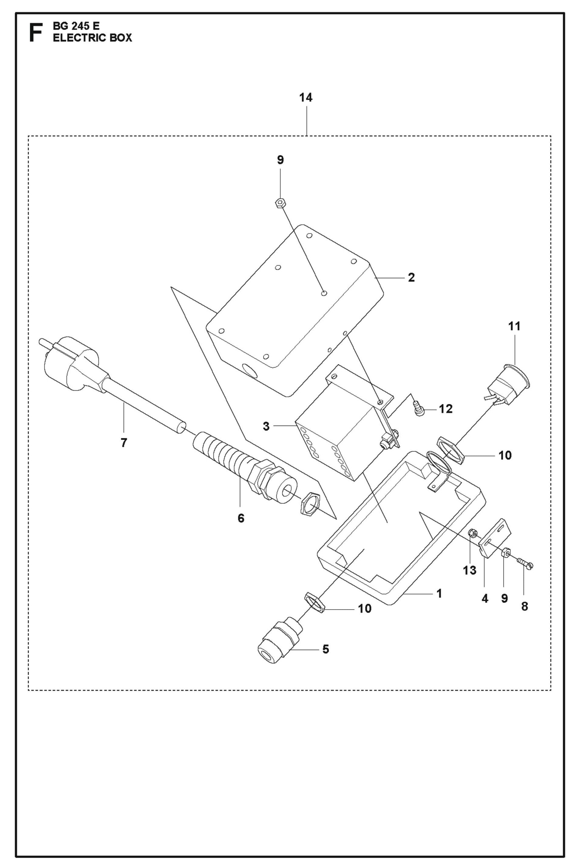Electric Box Parts For BG 245 E By Husqvarna