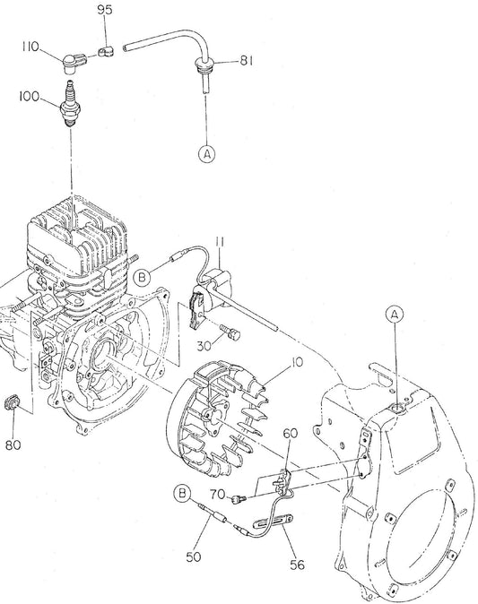 MT85HS Robin EC12HS Engine Electric Device Assembly Parts