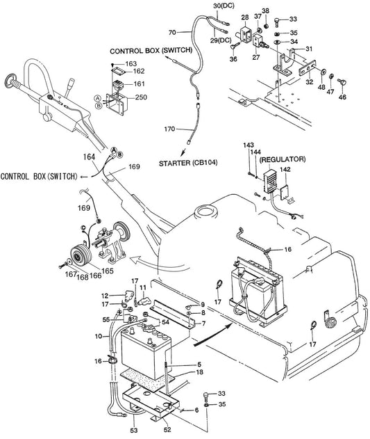 Electric Device Assembly Parts For MRH800GS Vibratory Rollers By Multiquip