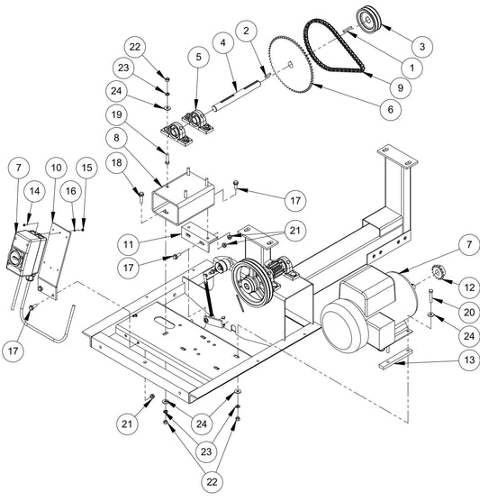 Electric Motor Drivetrain Assembly Parts By MBW