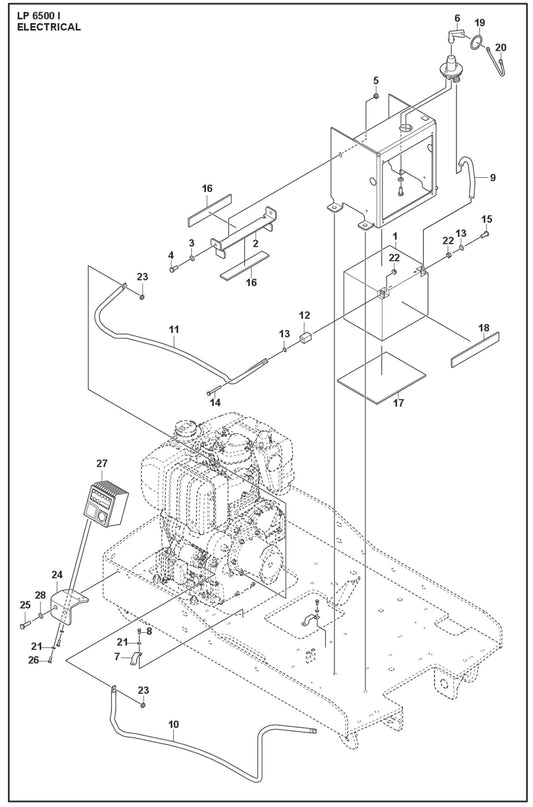 Electrical Parts For LP 6500 Diesel  By Husqvarna