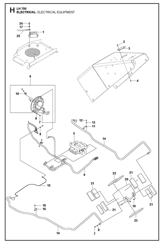Electrical - Electrical Equipment Parts For LH 700 By Husqvarna