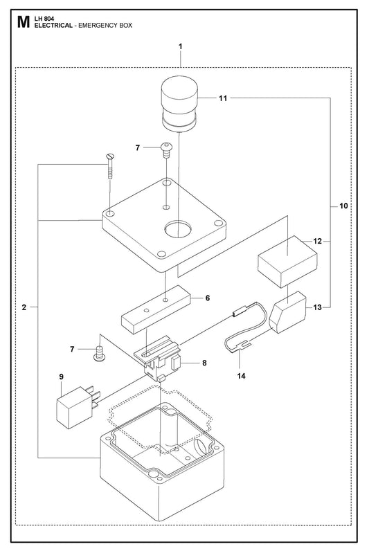 Electrical - Emergency Box Parts For LH 804 By Husqvarna