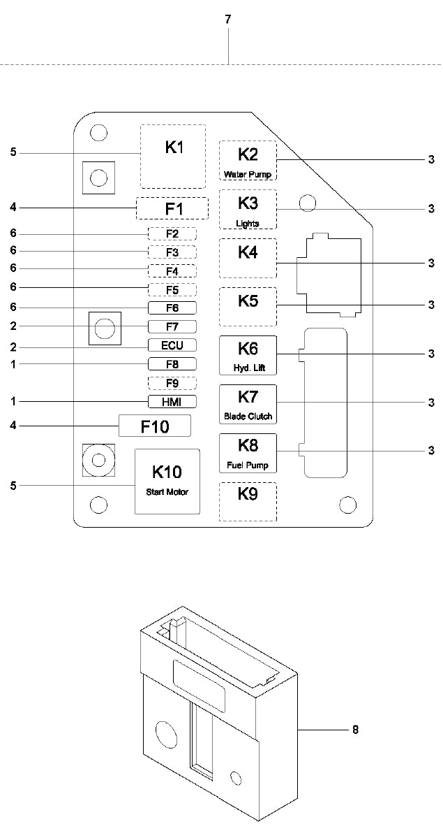 FS5000 Electrical-2 Assembly Parts by Husqvarna
