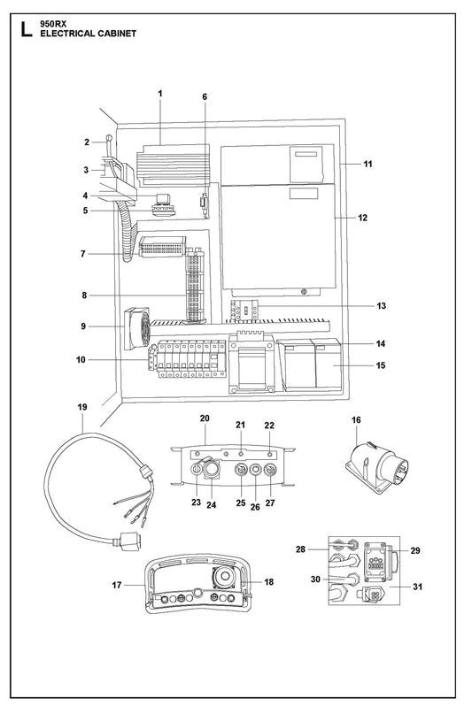 Electrical Cabinet Parts For HTC 950 RX By Husqvarna