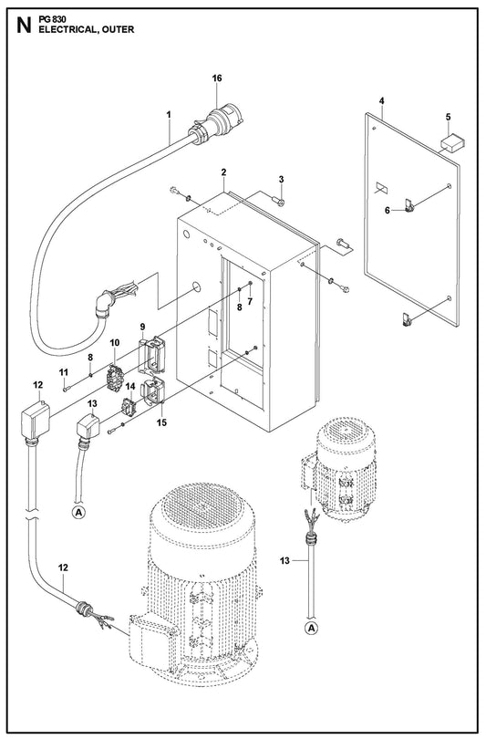 Electrical, Outer Parts For PG 830 By Husqvarna