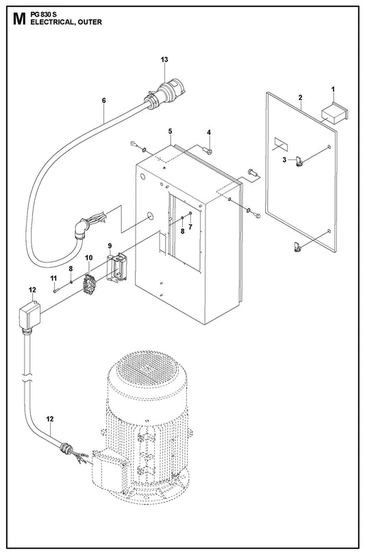 Electrical Outer Parts For PG 830 S By Husqvarna
