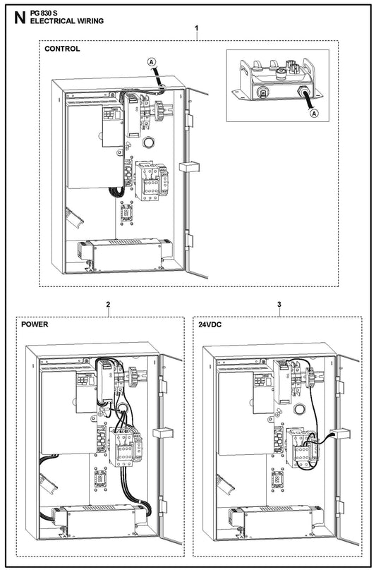 Electrical Wiring Parts For PG 830 S By Husqvarna