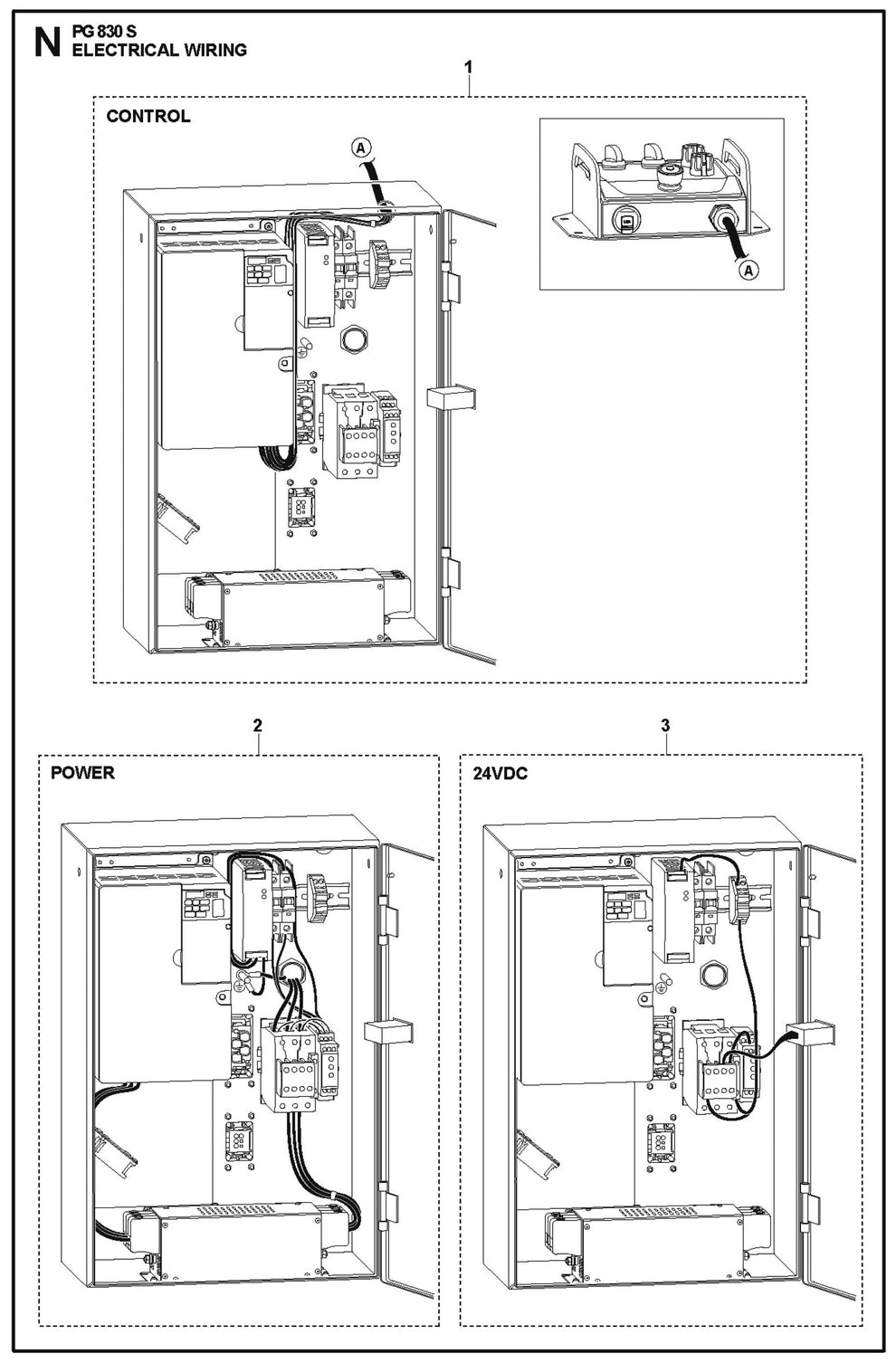 Electrical Wiring Parts For PG 830 S By Husqvarna