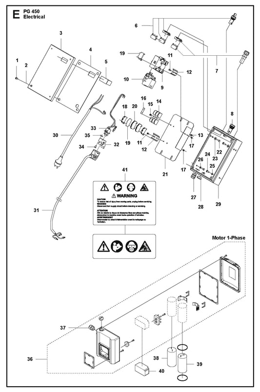 Electrical Parts For PG 450 v.3 By Husqvarna