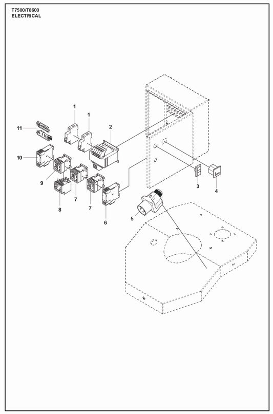 Electrical Parts For T 7500 Dust Extractor By Husqvarna